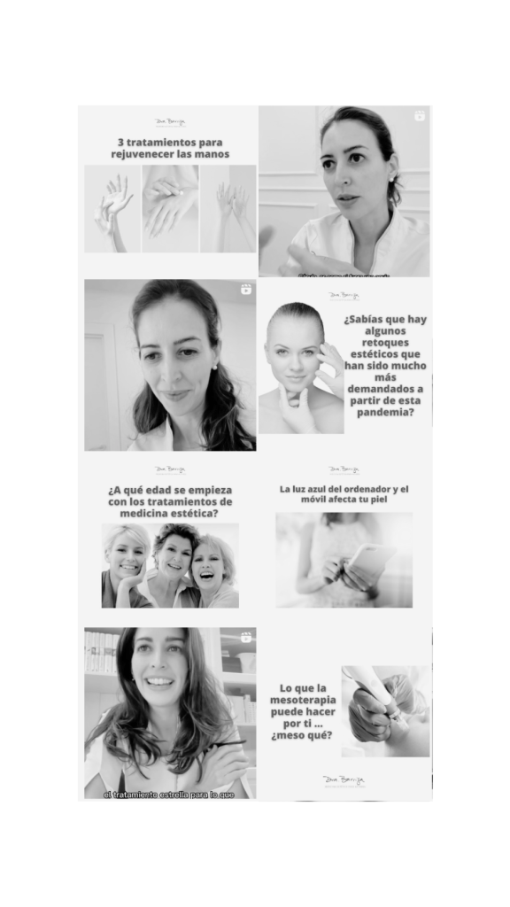 Gestión de redes sociales, creación de página web, newsletter, blog y redes sociales para Dra. Barriga